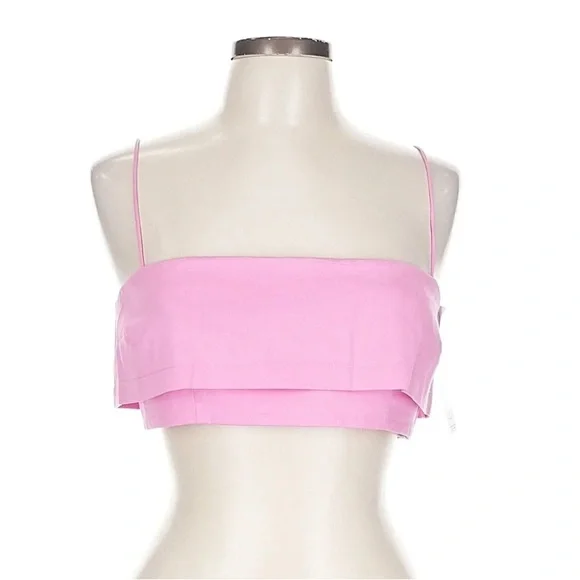 Lovers & Friends Lorelei Bra Top in Pink Crop Women’s Large - Picture 2 of 7